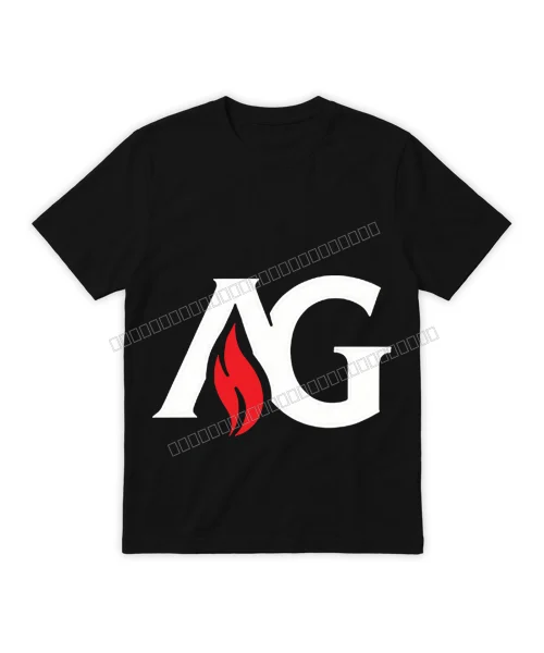 AG Logo sobre camisa Negro