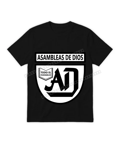 Logo Asambleas de Dios sobre camisa Negro