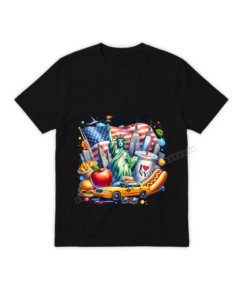 Newyorkcitysubl300 sobre camisa Negro