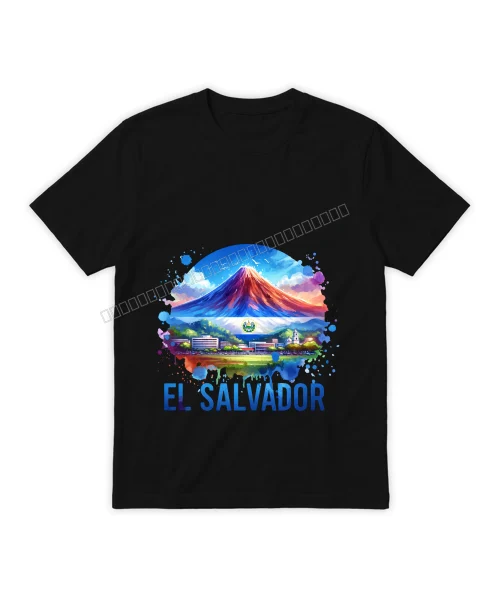 Paisaje El Salvador sobre camisa Blanco