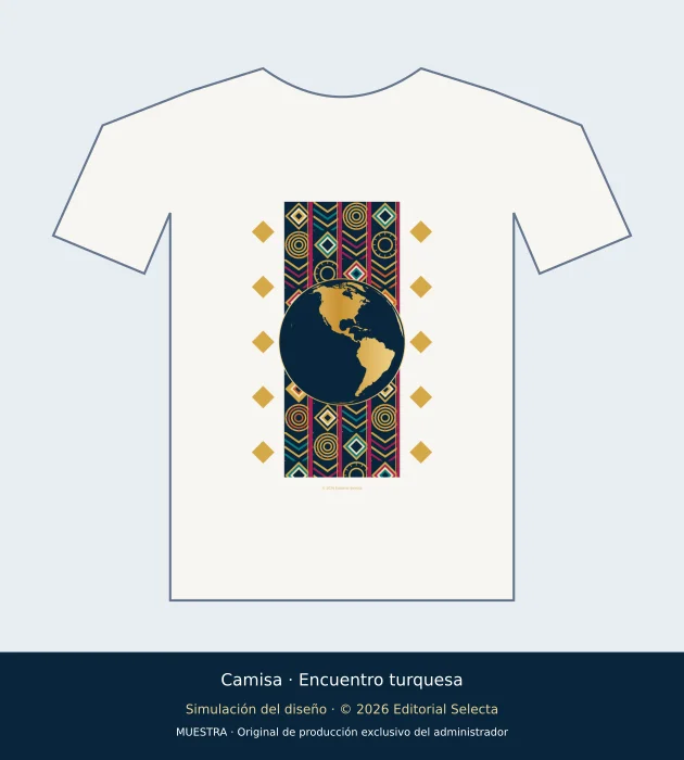 100 Etnias · Camisa Gildan G500 · Encuentro turquesa