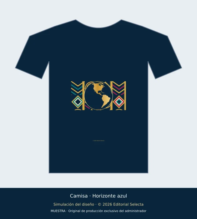 100 Etnias · Camisa Gildan G500 · Horizonte azul