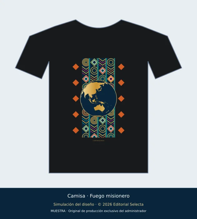 100 Etnias · Camisa Gildan G500 · Fuego misionero