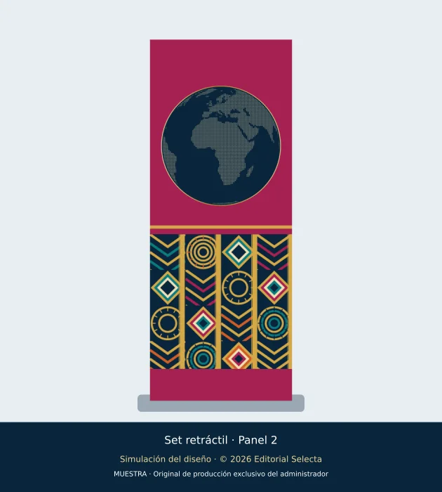 100 Etnias · Set geométrico de 5 banners retráctiles de una cara 2