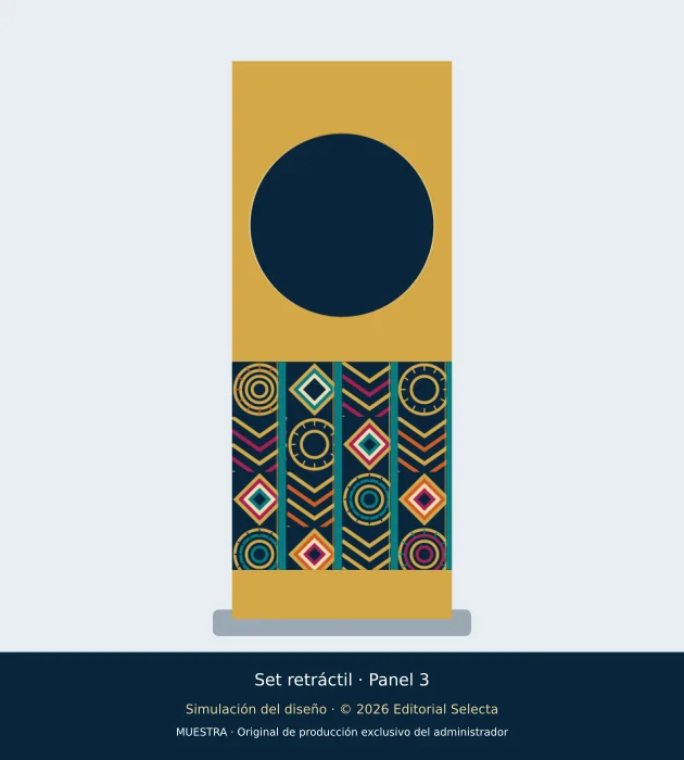 100 Etnias · Set geométrico de 5 banners retráctiles de una cara 3