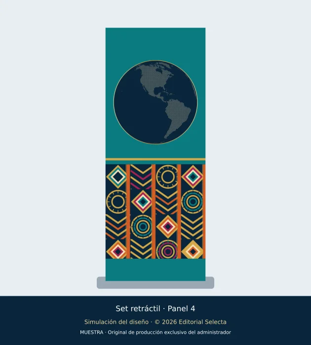 100 Etnias · Set geométrico de 5 banners retráctiles de una cara 4