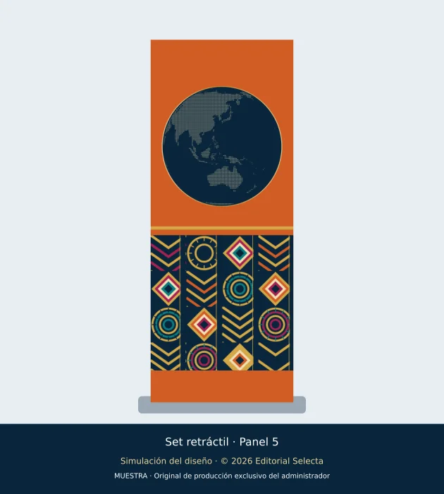 100 Etnias · Set geométrico de 5 banners retráctiles de una cara 5