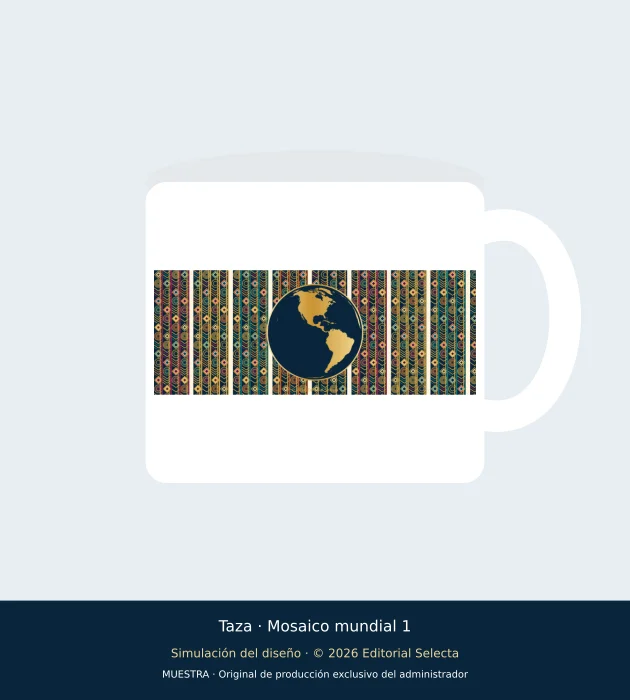 100 Etnias · Dúo de tazas Mosaico Mundial