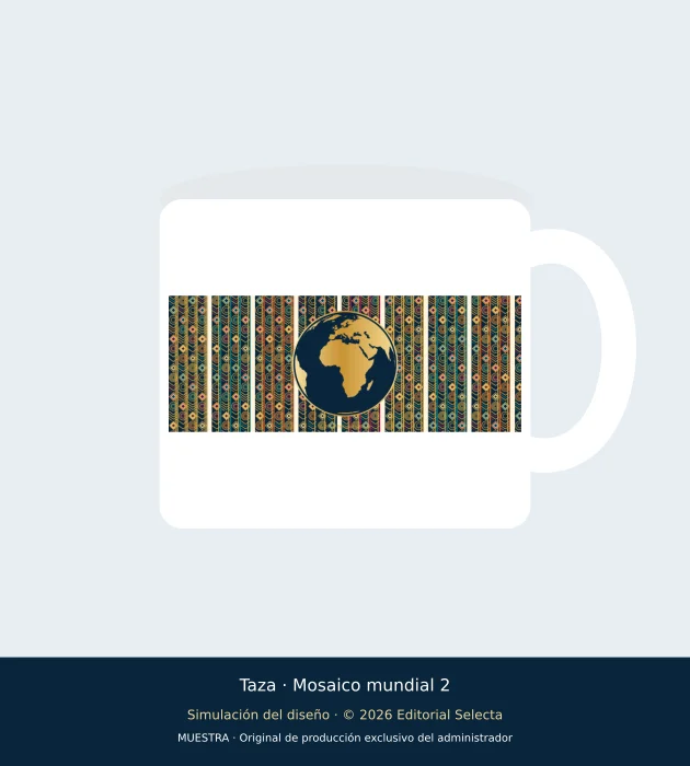 100 Etnias · Dúo de tazas Mosaico Mundial 2